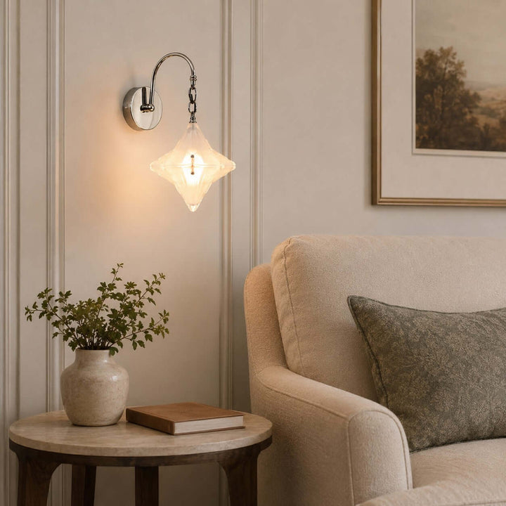 Syluna Wall Sconce | Modern Frosted Glass Wall Sconce for Hallway