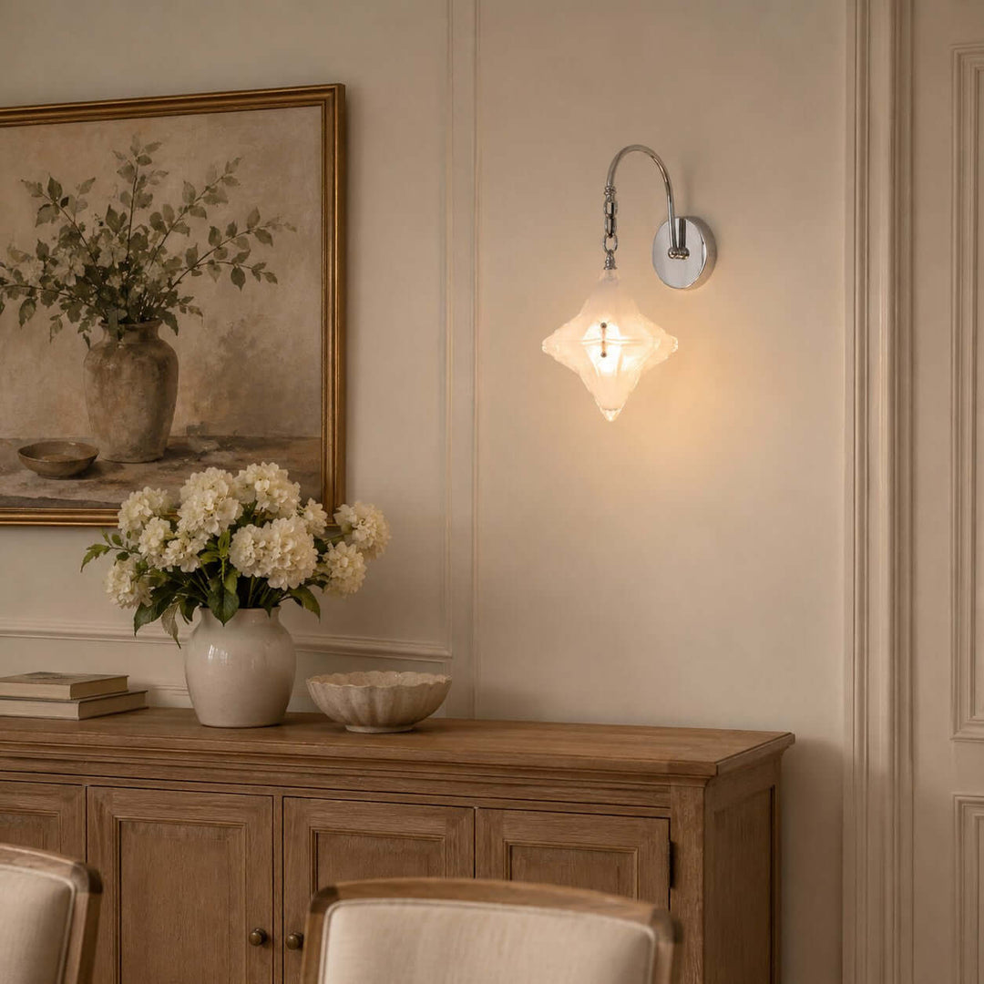 Syluna Wall Sconce | Modern Frosted Glass Wall Sconce for Hallway
