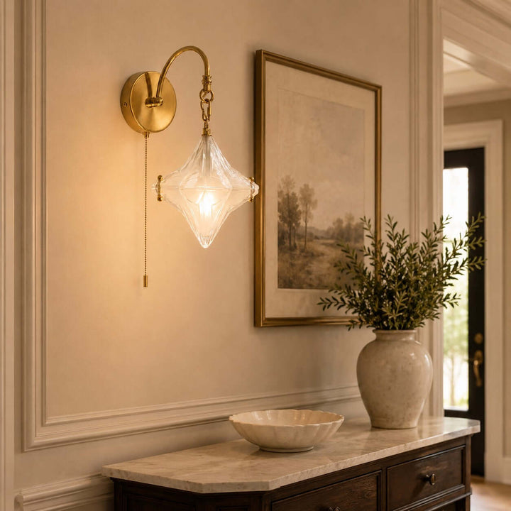 Syluna Wall Sconce(With Switch) | Modern Frosted Glass Wall Sconce