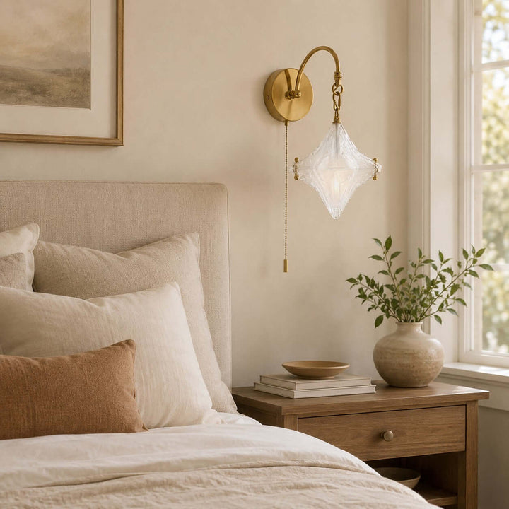Syluna Wall Sconce(With Switch) | Modern Frosted Glass Wall Sconce