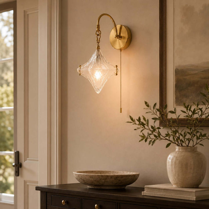 Syluna Wall Sconce(With Switch) | Modern Frosted Glass Wall Sconce