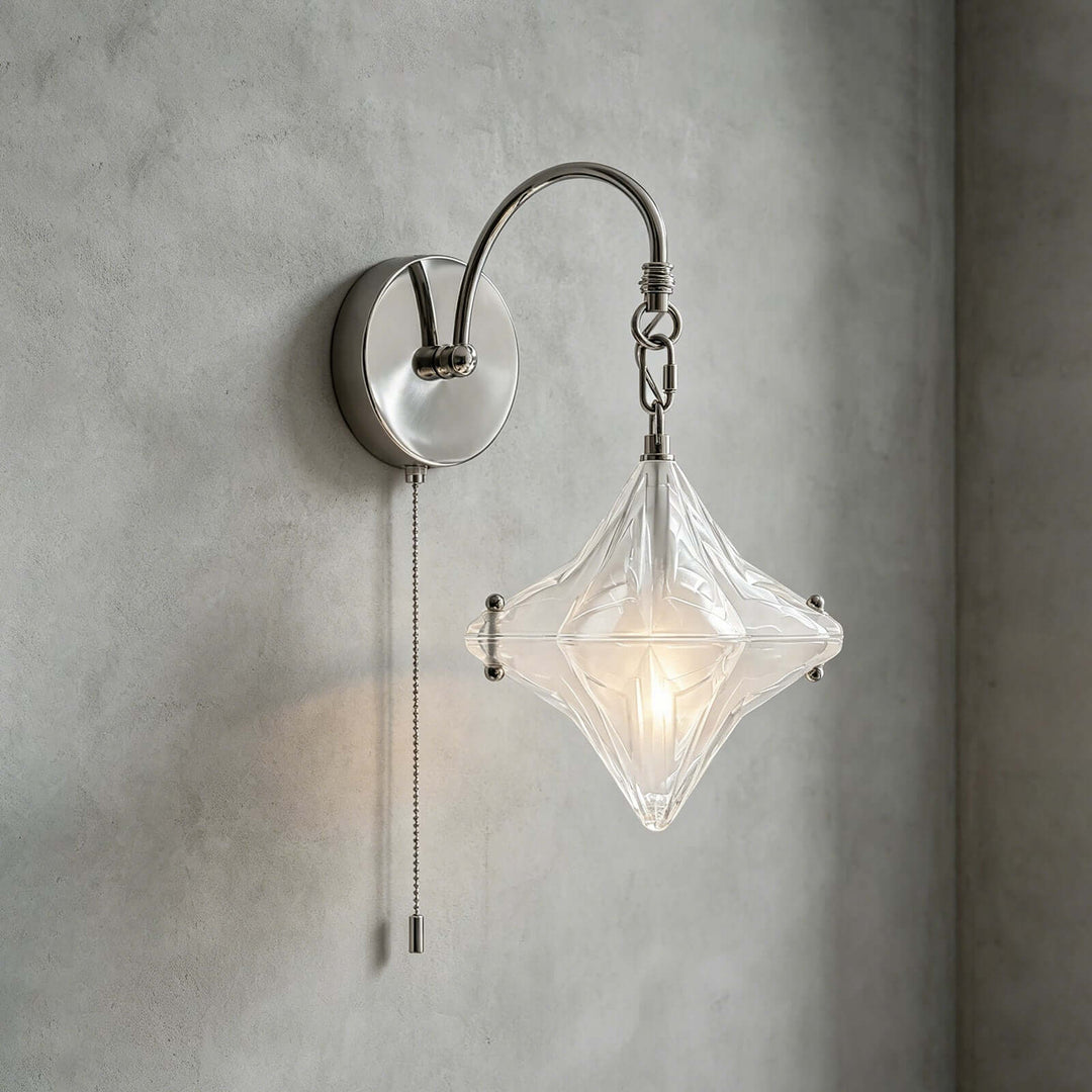 Syluna Wall Sconce(With Switch) | Modern Frosted Glass Wall Sconce