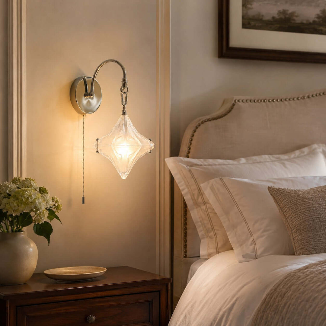 Syluna Wall Sconce(With Switch) | Modern Frosted Glass Wall Sconce