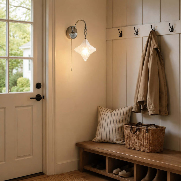 Syluna Wall Sconce(With Switch) | Modern Frosted Glass Wall Sconce