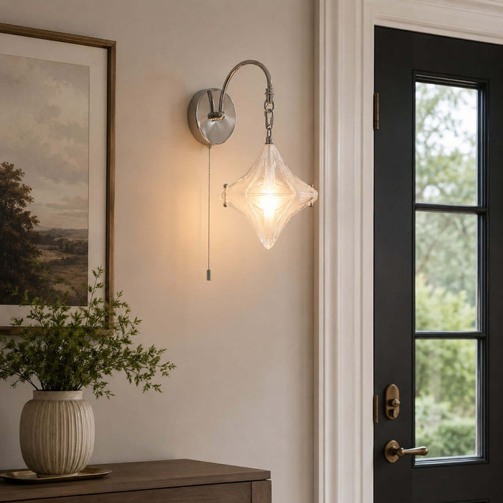 Syluna Wall Sconce(With Switch) | Modern Frosted Glass Wall Sconce