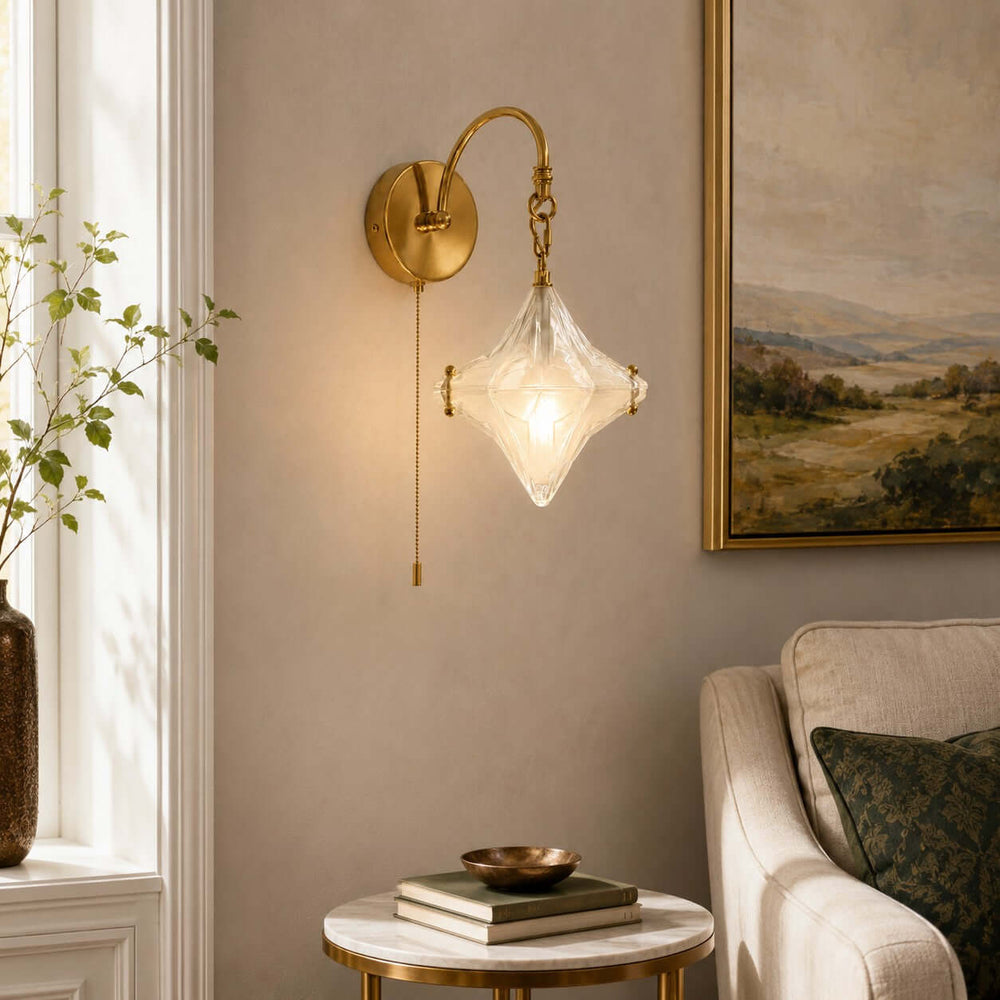 Syluna Wall Sconce(With Switch) | Modern Frosted Glass Wall Sconce