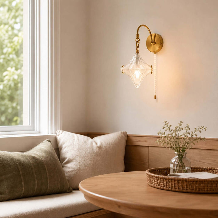Syluna Wall Sconce(With Switch) | Modern Frosted Glass Wall Sconce