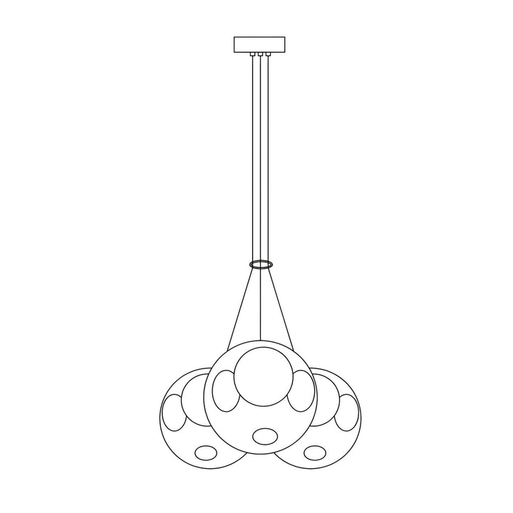 T28 Cluster Chandelier | Unique Glass Pendant Lighting, Modern Design | Vinlighting | Vinlighting
