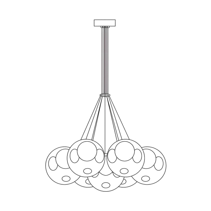 T28 Cluster Chandelier | Unique Glass Pendant Lighting, Modern Design | Vinlighting | Vinlighting