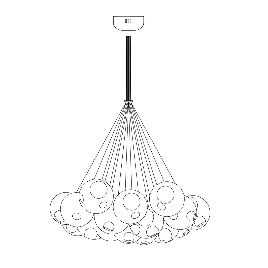 T28 Cluster Chandelier | Unique Glass Pendant Lighting, Modern Design | Vinlighting | Vinlighting