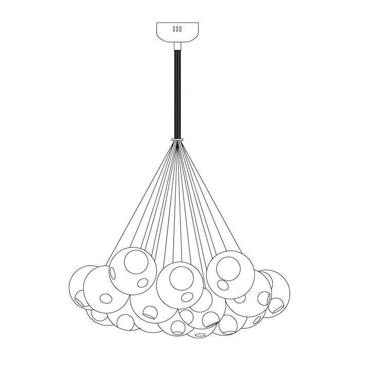 T28 Cluster Chandelier | Unique Glass Pendant Lighting, Modern Design | Vinlighting | Vinlighting