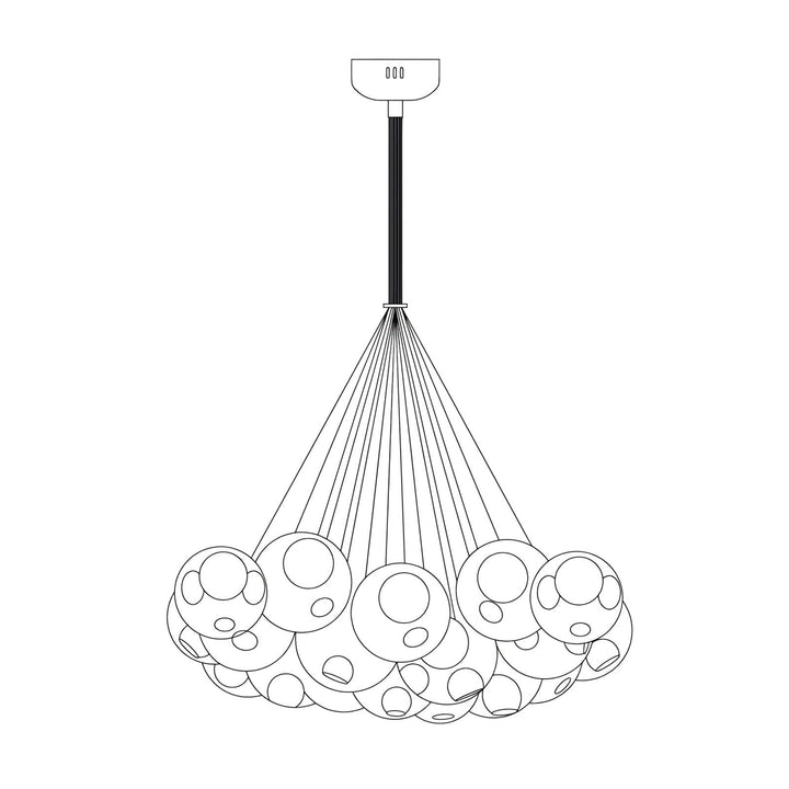 T28 Cluster Chandelier | Unique Glass Pendant Lighting, Modern Design | Vinlighting | Vinlighting