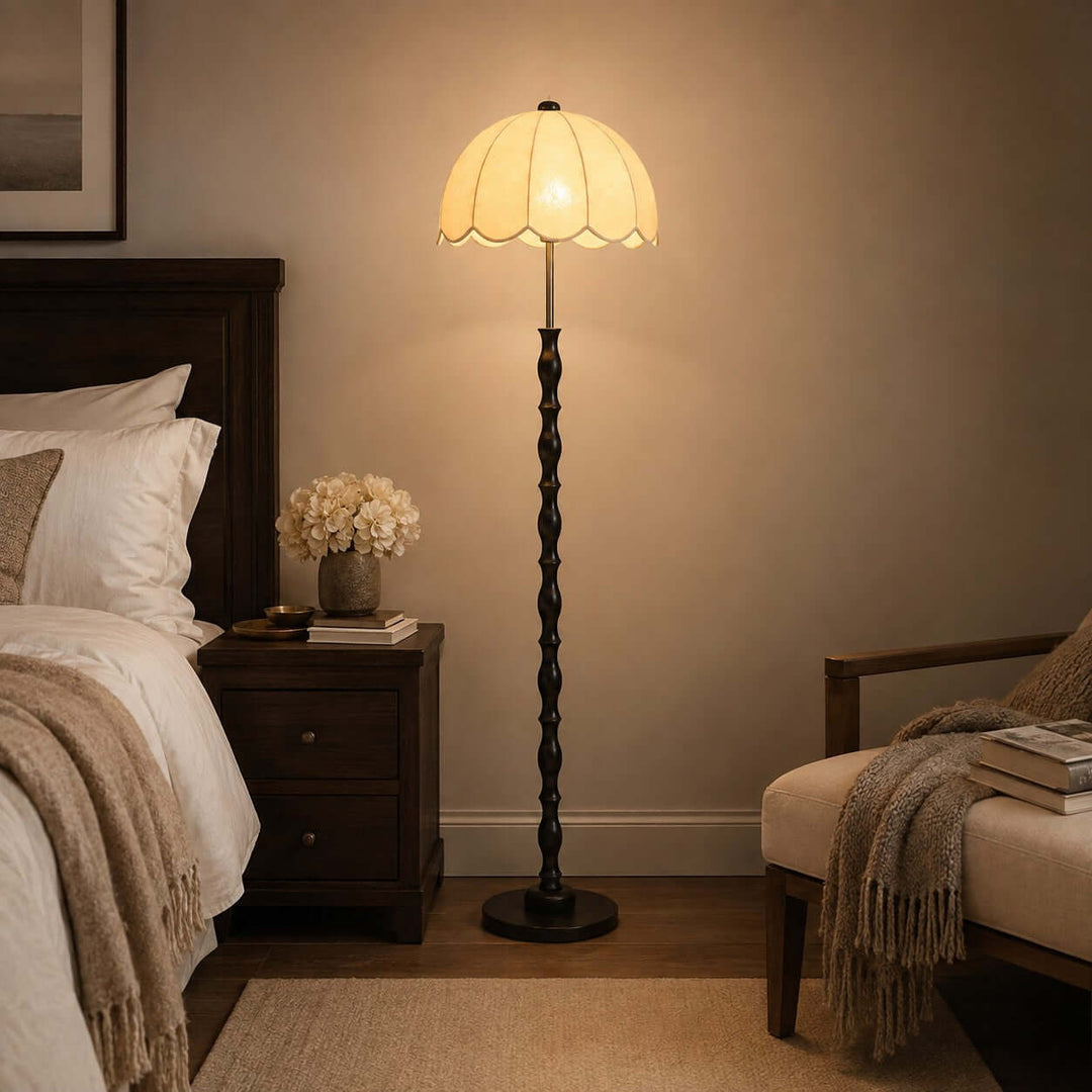 Tamber Vintage Floor Lamp for Living Room or Bedroom Corners