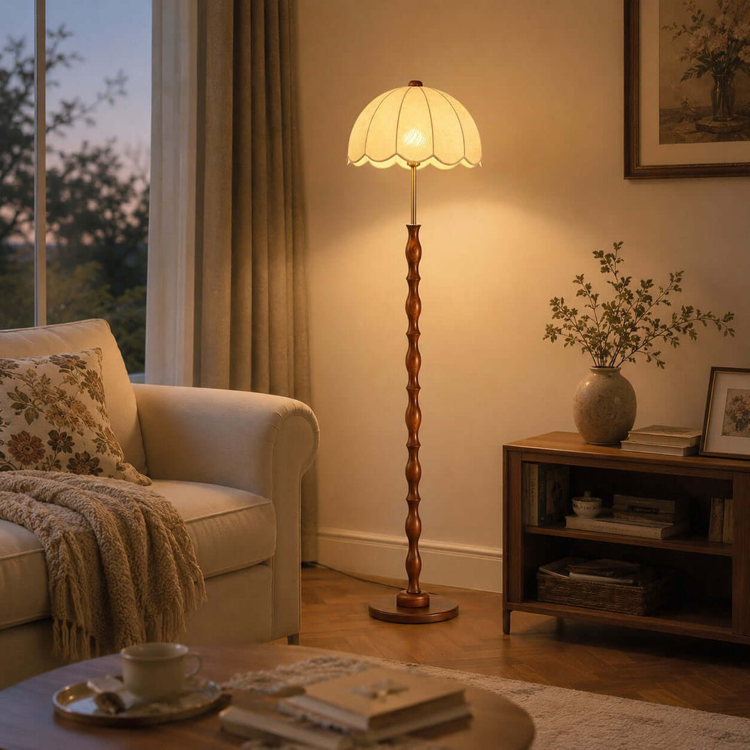 Tamber Vintage Floor Lamp for Living Room or Bedroom Corners