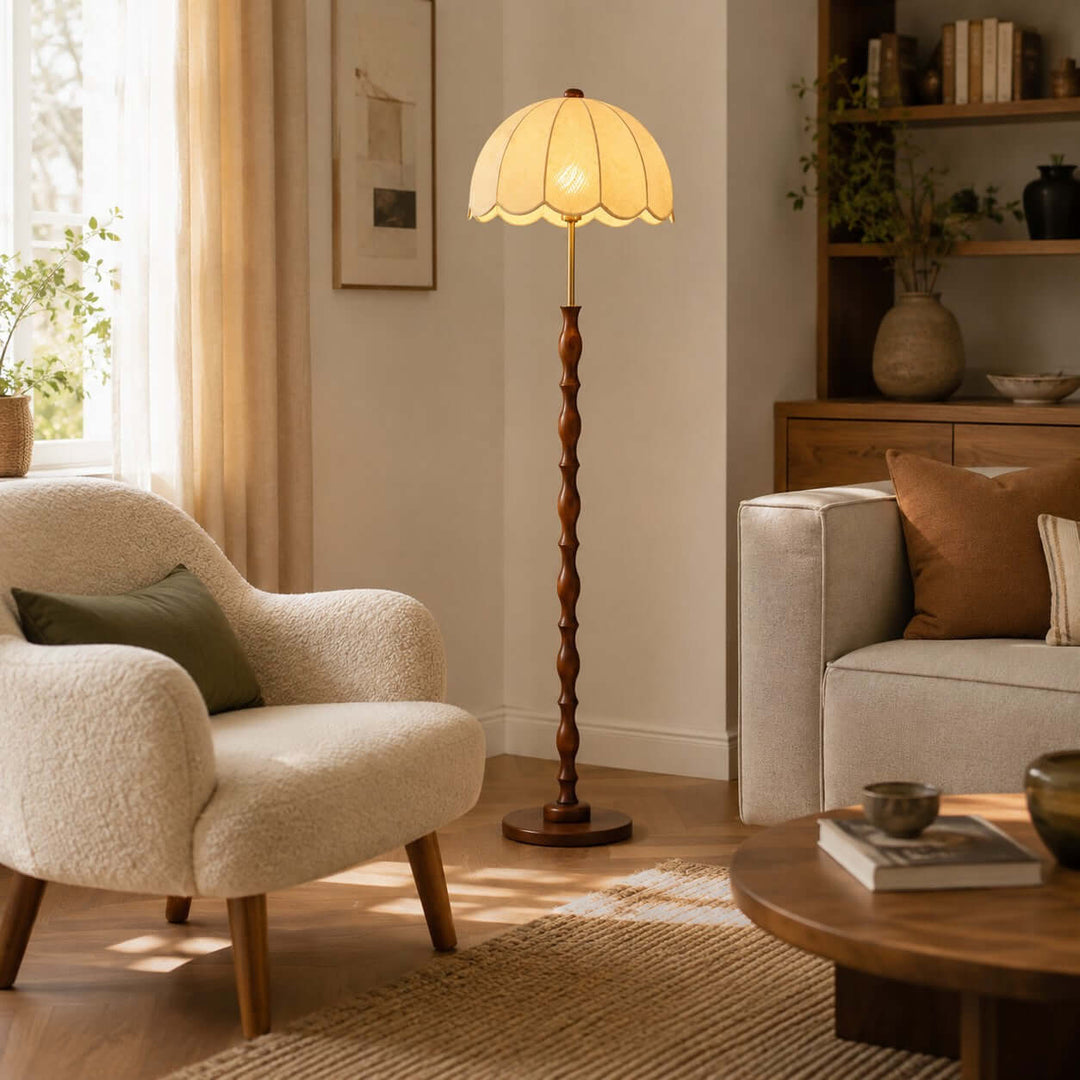 Tamber Vintage Floor Lamp for Living Room or Bedroom Corners