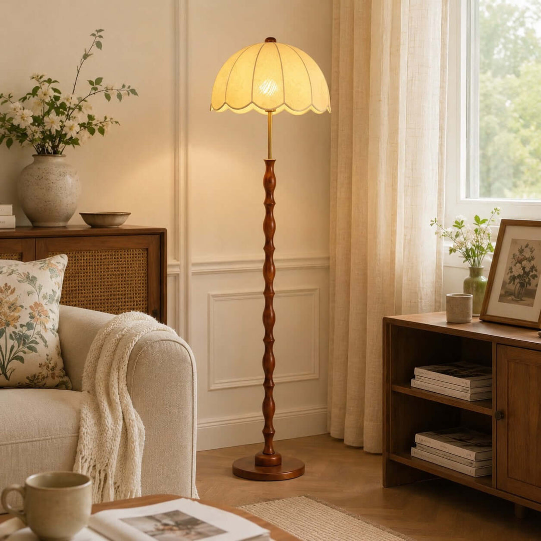 Tamber Vintage Floor Lamp for Living Room or Bedroom Corners