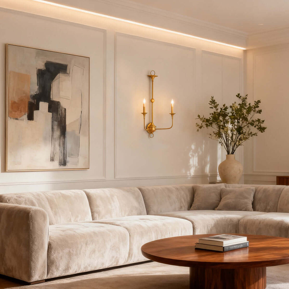 Tauren Wall Lamp – French Vintage Distressed Candlestick Design