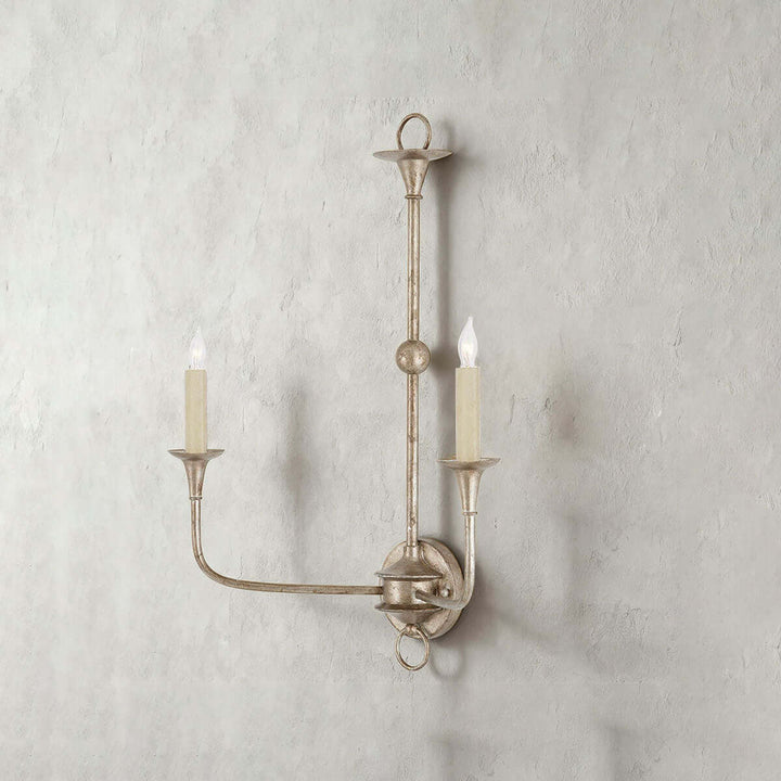 Tauren Wall Lamp – French Vintage Distressed Candlestick Design