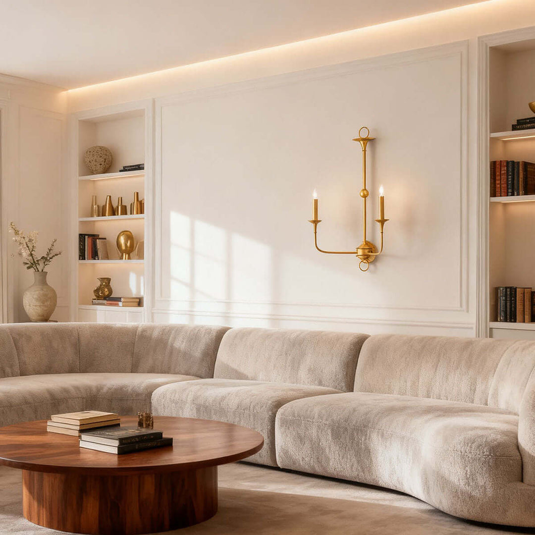 Tauren Wall Lamp – French Vintage Distressed Candlestick Design