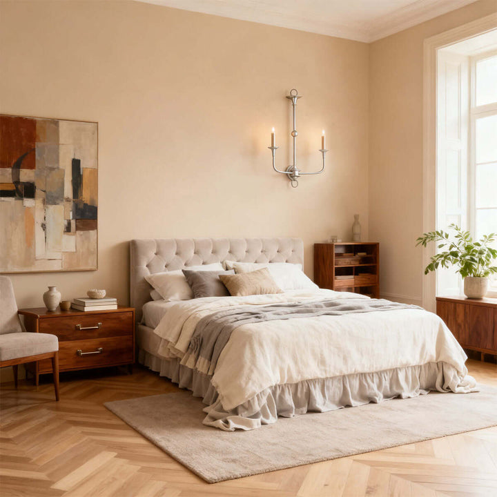 Tauren Wall Lamp – French Vintage Distressed Candlestick Design