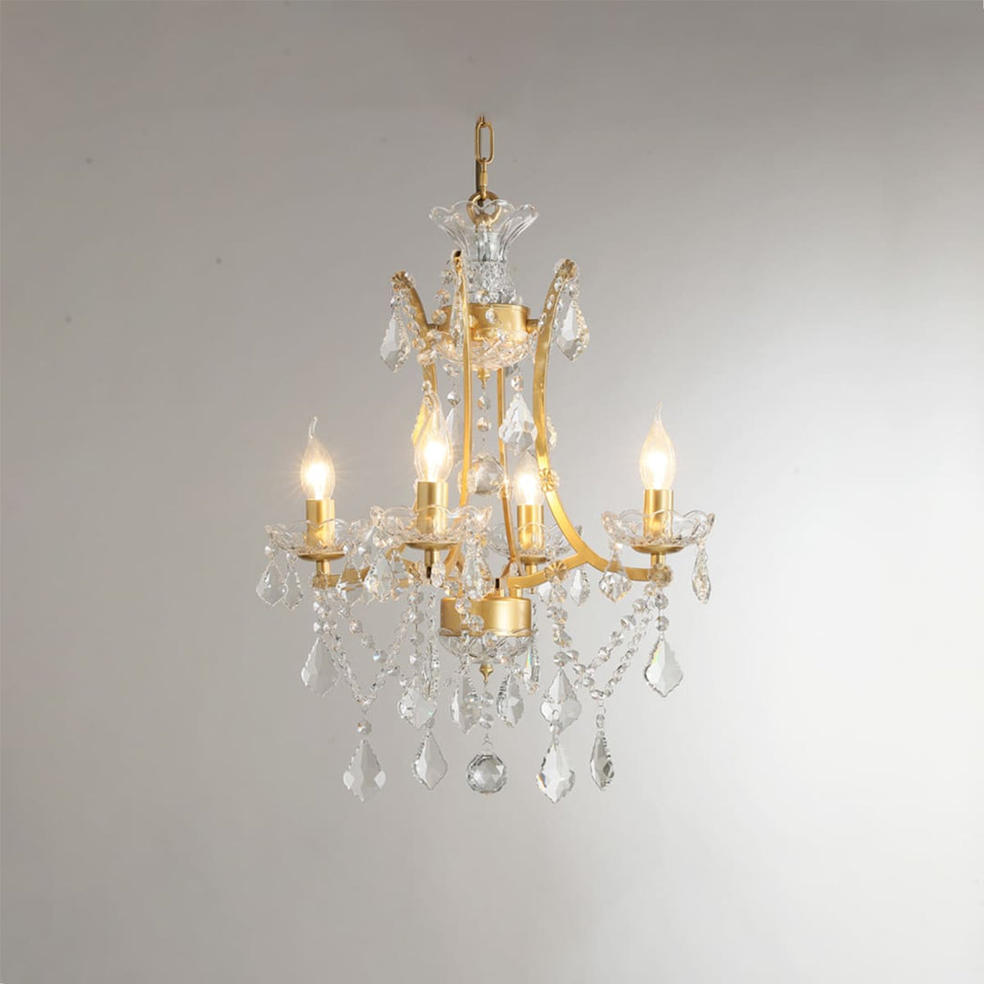 Tavari Chandelier | Crystal & Metal Candle Style Lighting for Dining