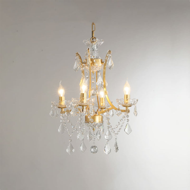 Tavari Chandelier | Crystal & Metal Candle Style Lighting for Dining