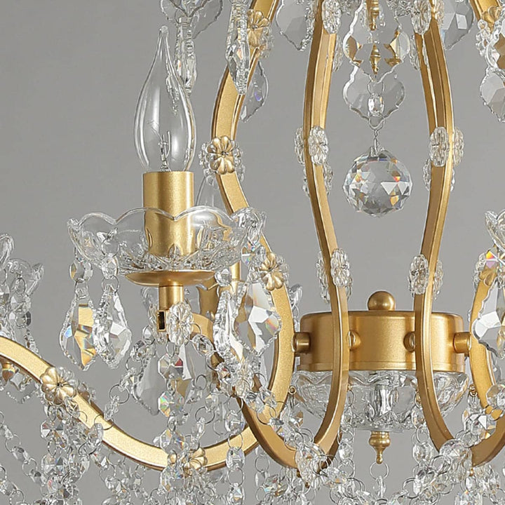 Tavari Chandelier | Crystal & Metal Candle Style Lighting for Dining