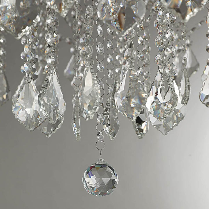 Tavari Chandelier | Crystal & Metal Candle Style Lighting for Dining