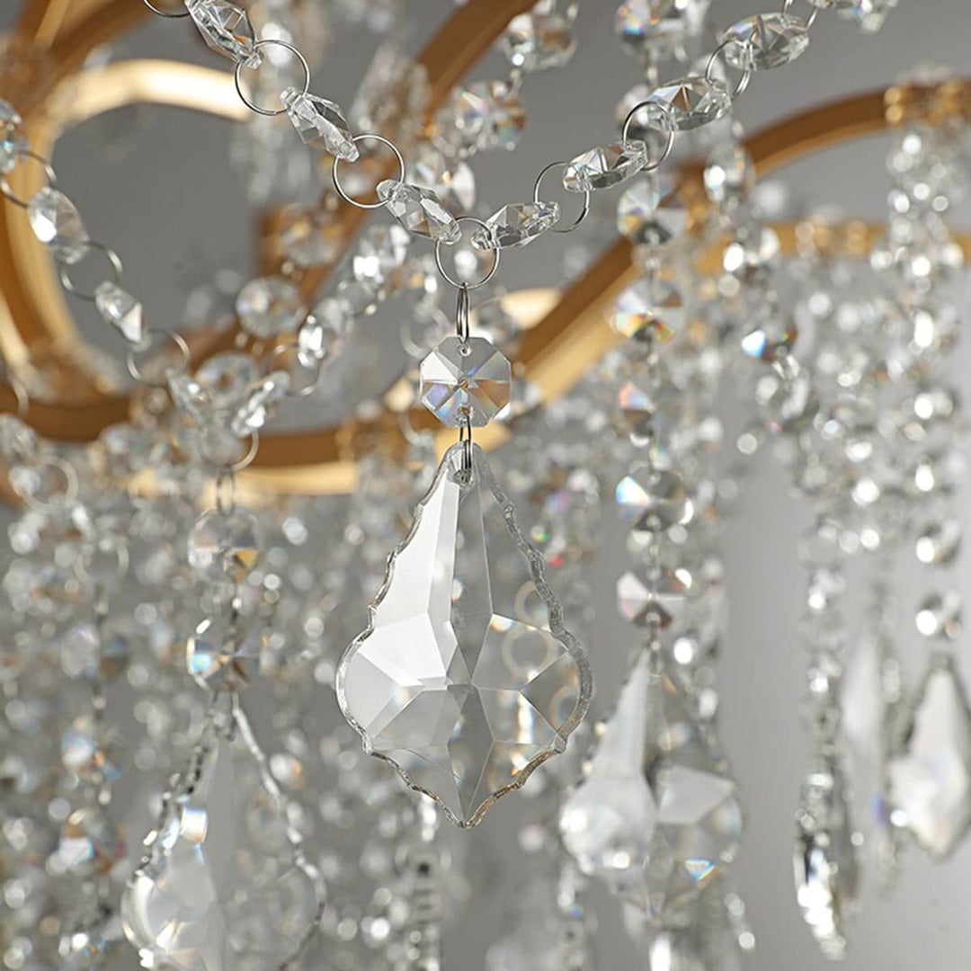 Tavari Chandelier | Crystal & Metal Candle Style Lighting for Dining