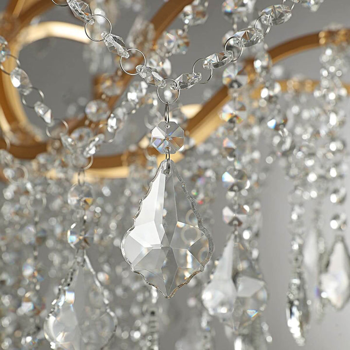 Tavari Chandelier | Crystal & Metal Candle Style Lighting for Dining