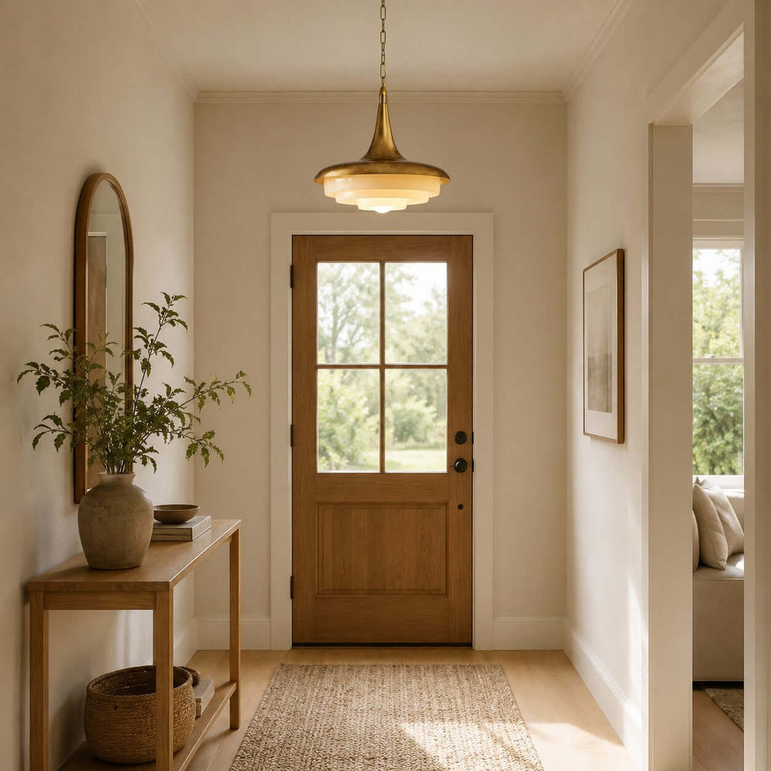 Tavelle Gold Glass Pendant Light for Dining and Reading Nooks | Vinlighting