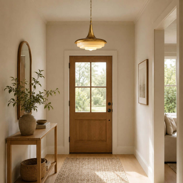 Tavelle Gold Glass Pendant Light for Dining and Reading Nooks | Vinlighting