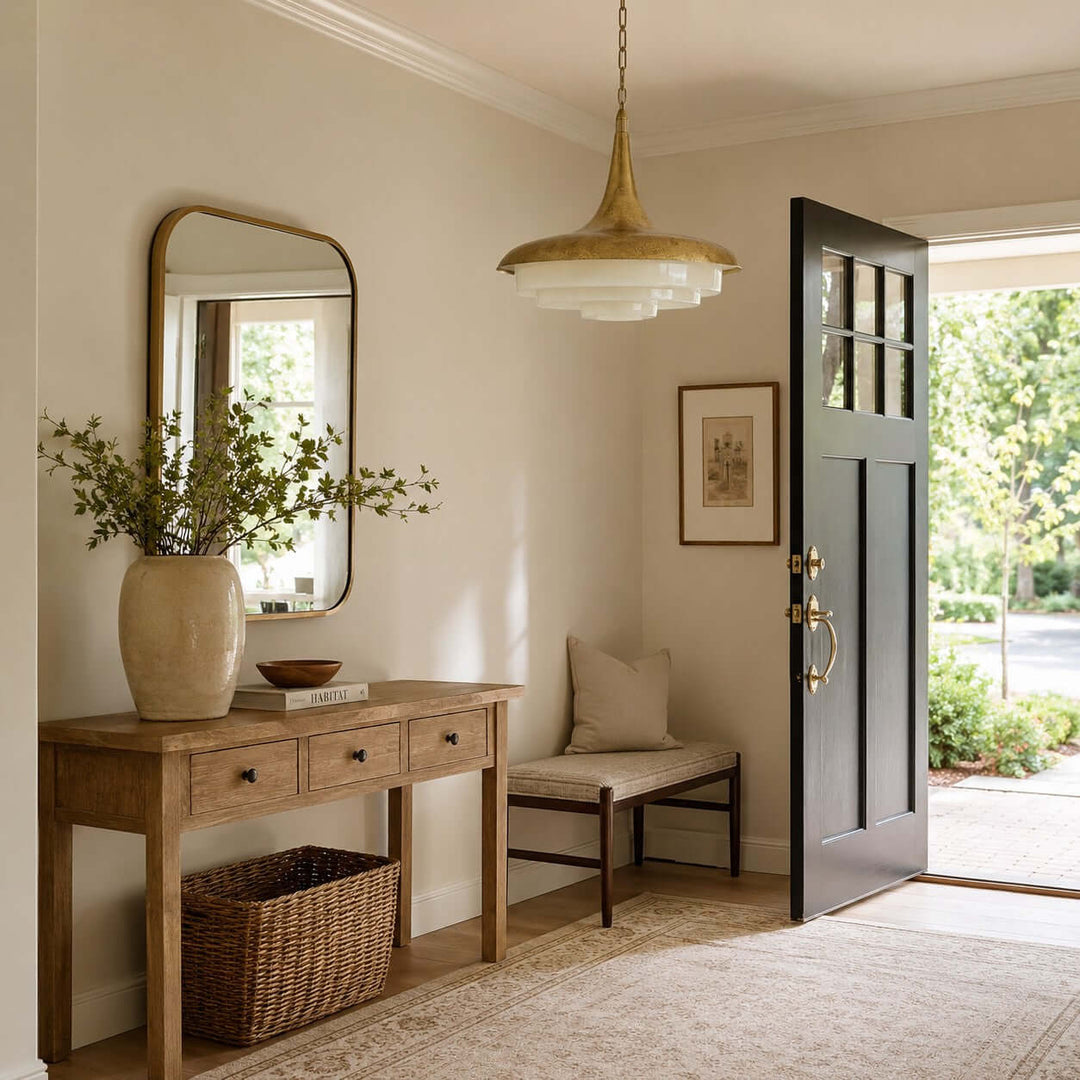 Tavelle Gold Glass Pendant Light for Dining and Reading Nooks | Vinlighting