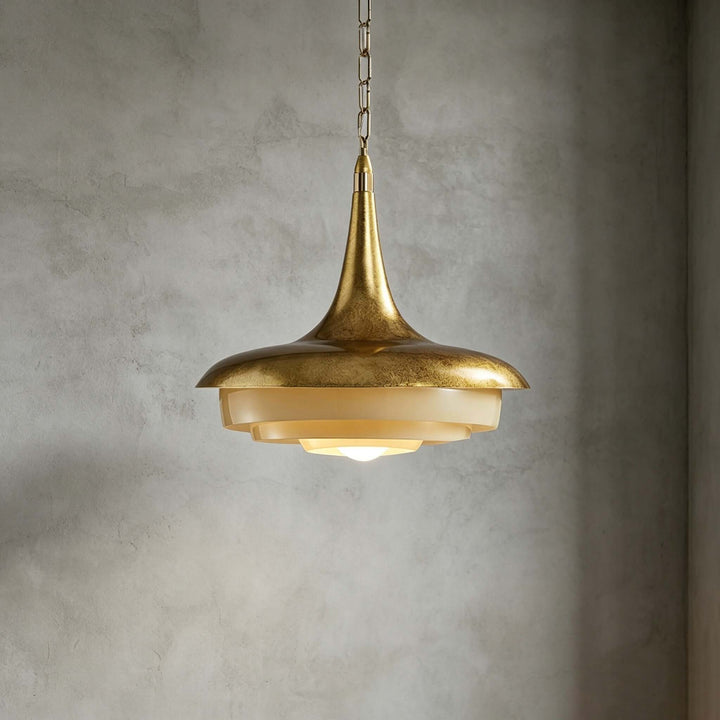 Tavelle Gold Glass Pendant Light for Dining and Reading Nooks | Vinlighting