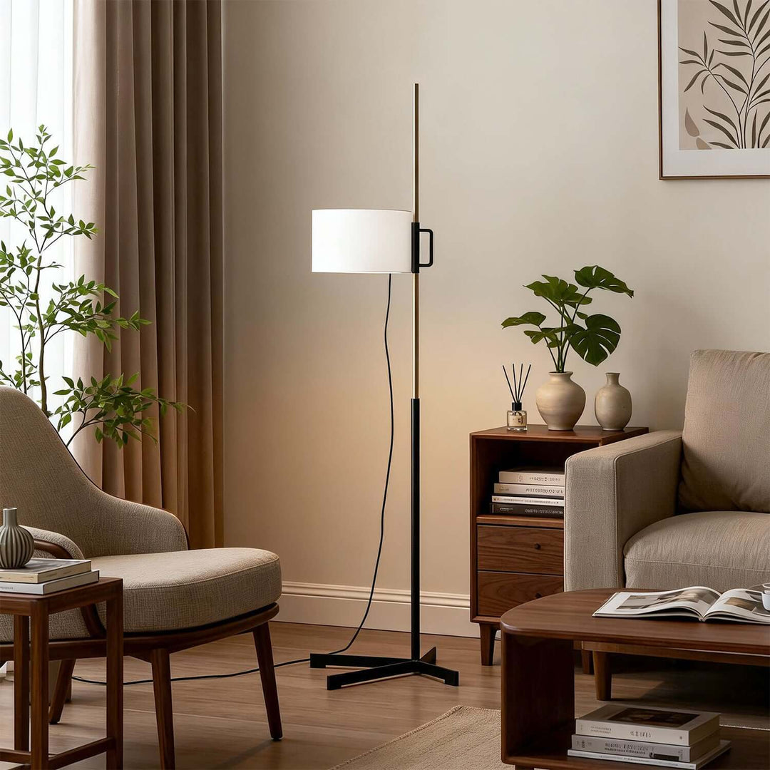 Tavex Floor Lamp – Vintage Fabric Floor Lamp for Living Room