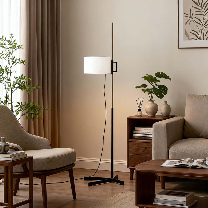 Tavex Floor Lamp – Vintage Fabric Floor Lamp for Living Room