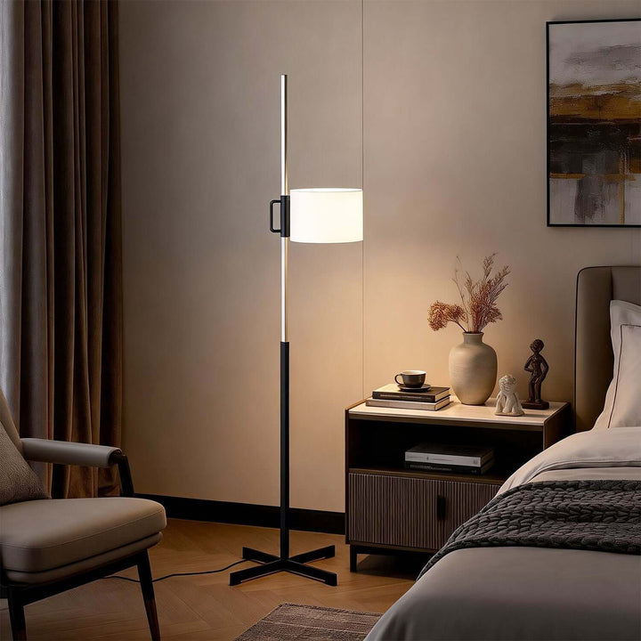 Tavex Floor Lamp – Vintage Fabric Floor Lamp for Living Room