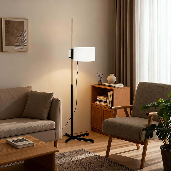 Tavex Floor Lamp – Vintage Fabric Floor Lamp for Living Room