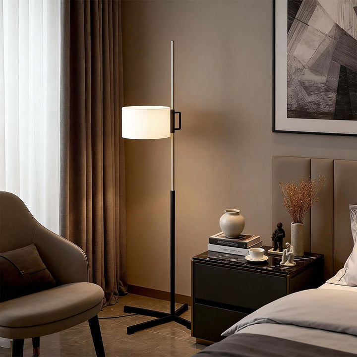 Tavex Floor Lamp – Vintage Fabric Floor Lamp for Living Room