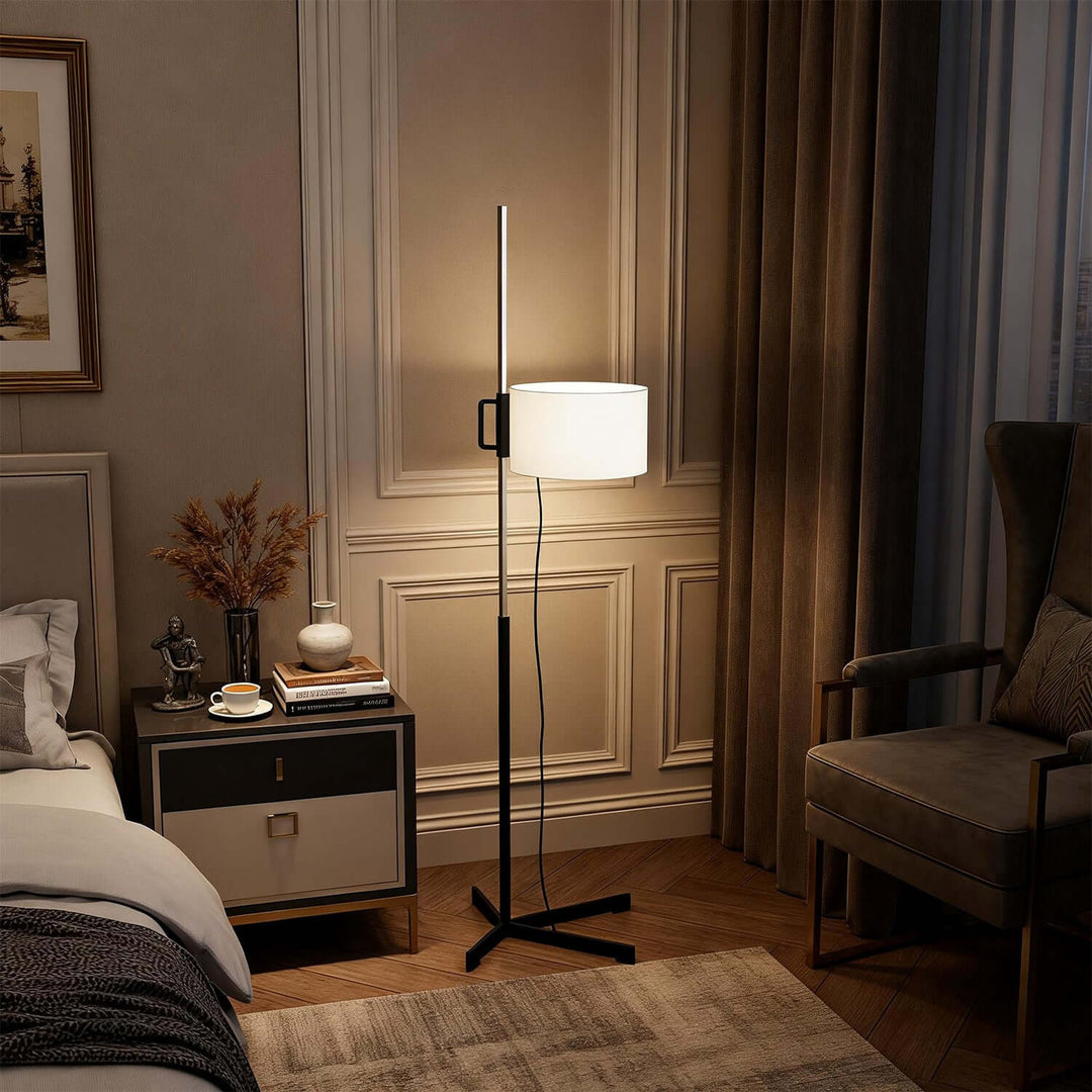 Tavex Floor Lamp – Vintage Fabric Floor Lamp for Living Room
