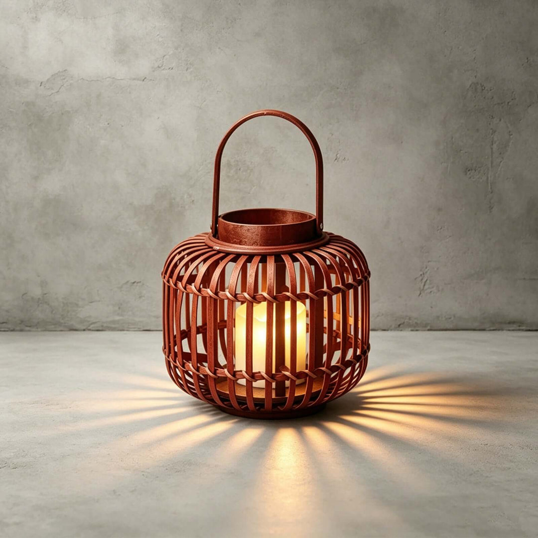 Tavino Outdoor Garden Lamp - Retro Japanese Style Woven Lantern