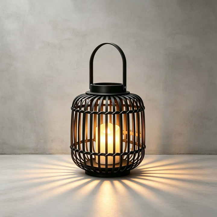 Tavino Outdoor Garden Lamp - Retro Japanese Style Woven Lantern
