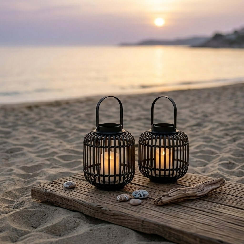 Tavino Outdoor Garden Lamp - Retro Japanese Style Woven Lantern
