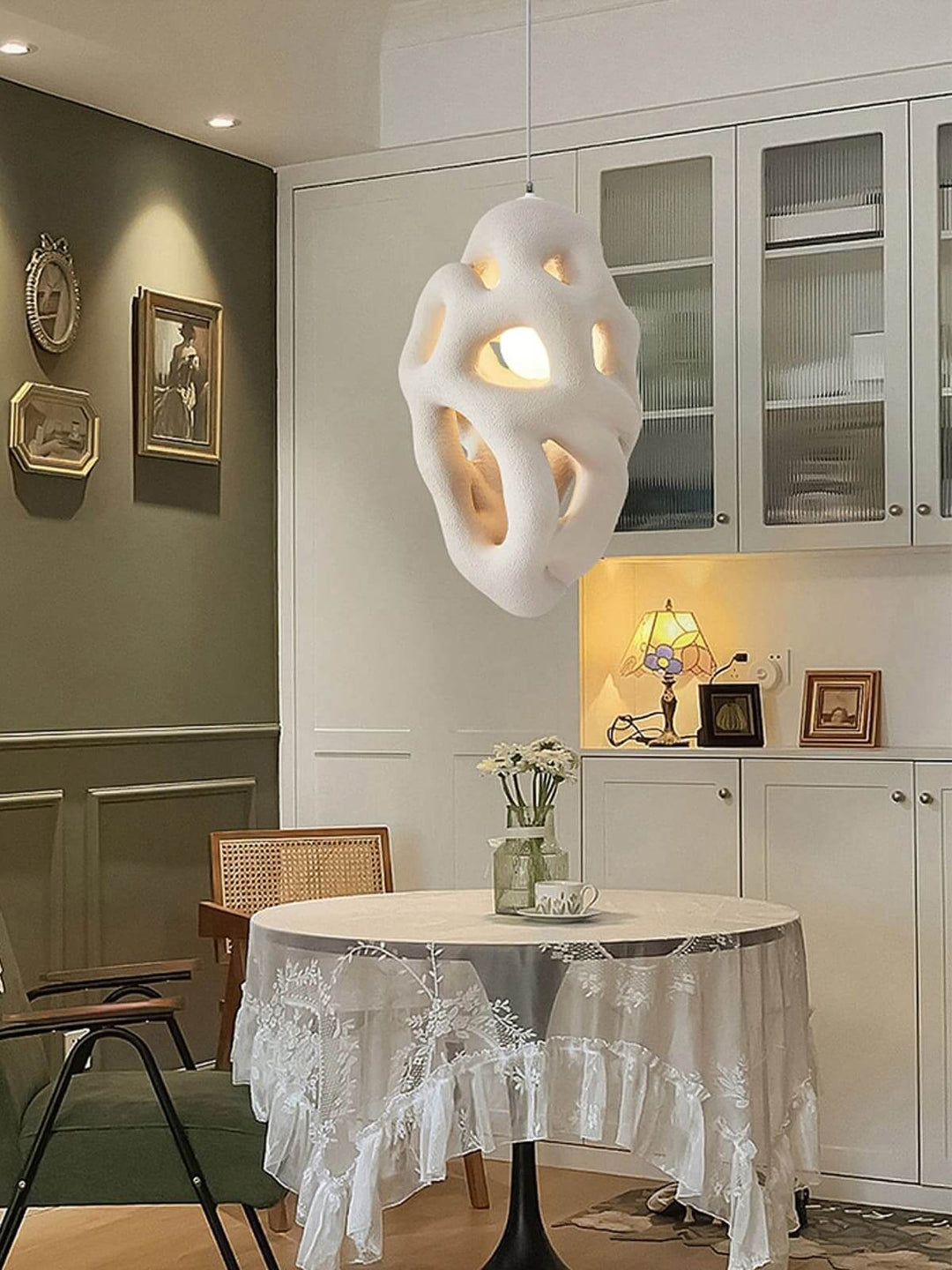 Tavra Resin Pendant Lamp – Japanese Wabi Sabi Resin Statement Lighting