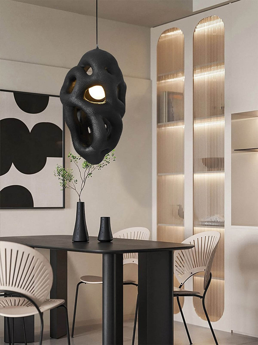 Tavra Resin Pendant Lamp – Japanese Wabi Sabi Resin Statement Lighting