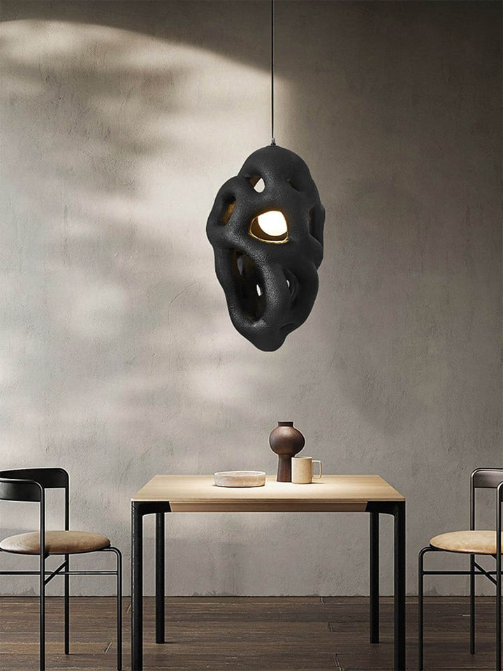 Tavra Resin Pendant Lamp – Japanese Wabi Sabi Resin Statement Lighting