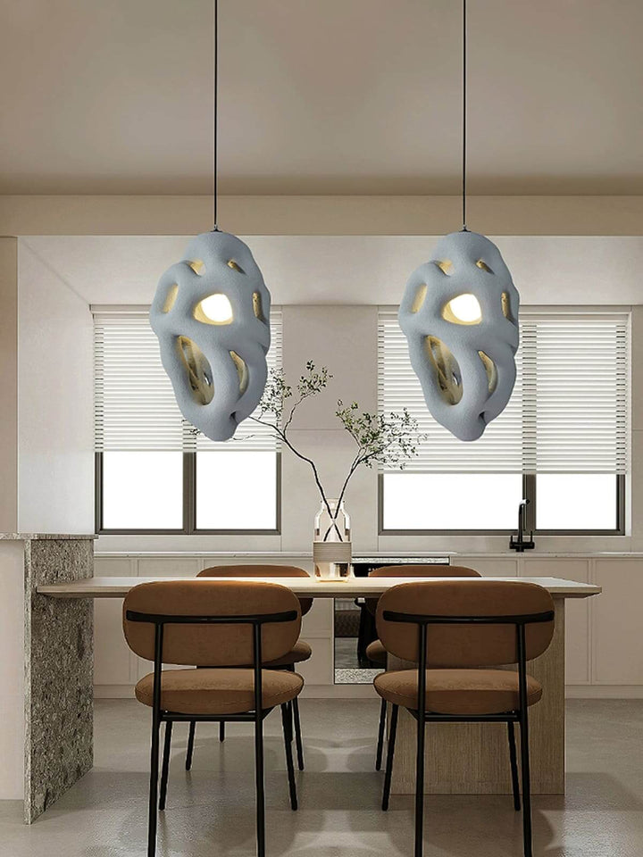 Tavra Resin Pendant Lamp – Japanese Wabi Sabi Resin Statement Lighting