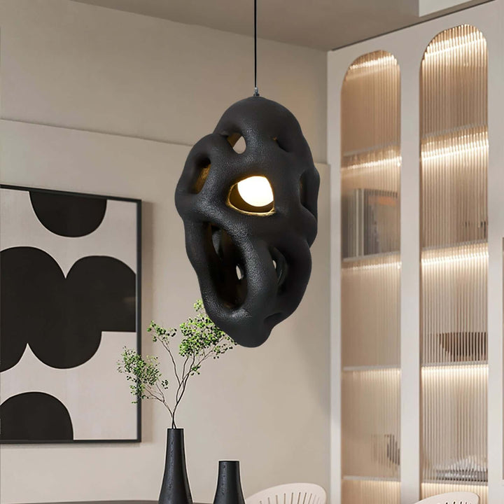 Tavra Resin Pendant Lamp – Japanese Wabi Sabi Resin Statement Lighting