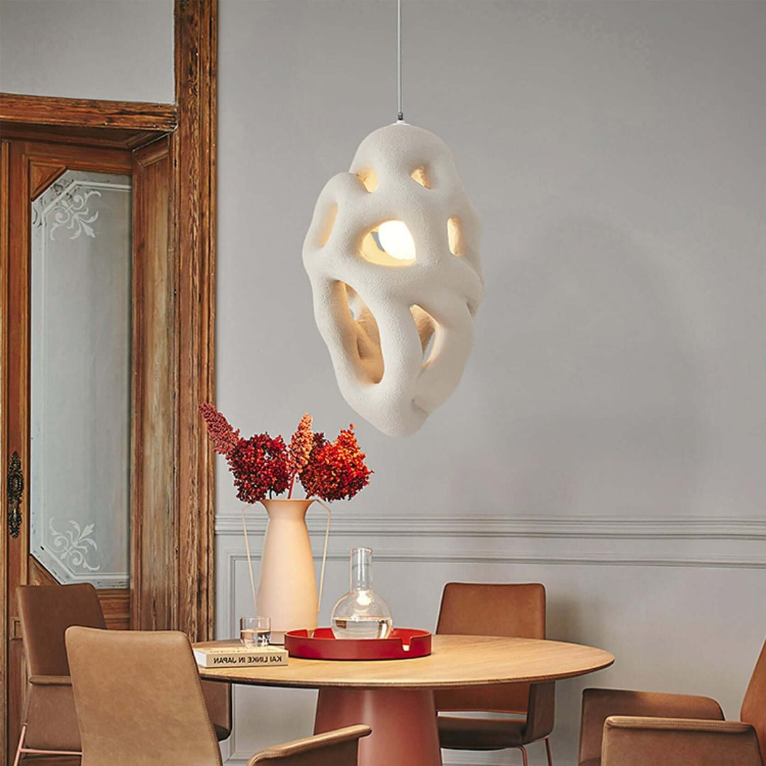 Tavra Resin Pendant Lamp – Japanese Wabi Sabi Resin Statement Lighting