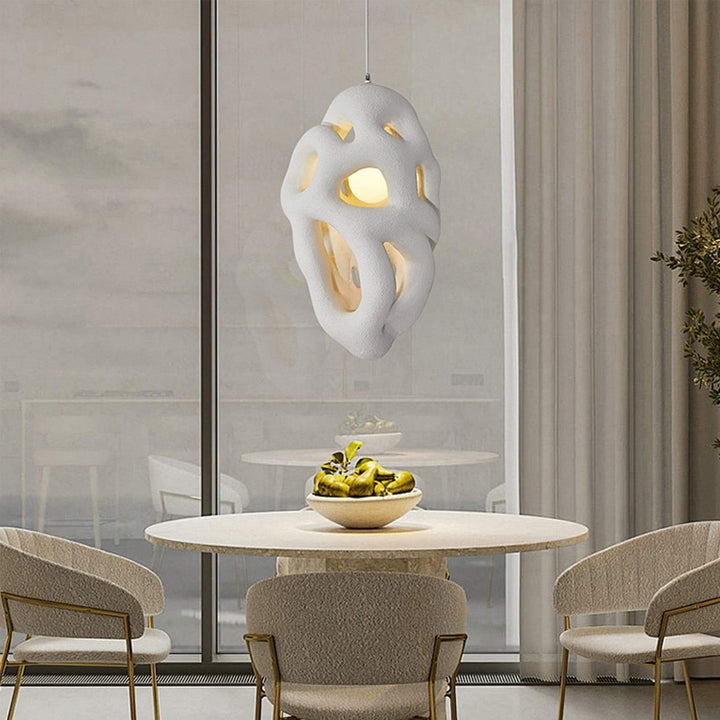 Tavra Resin Pendant Lamp – Japanese Wabi Sabi Resin Statement Lighting